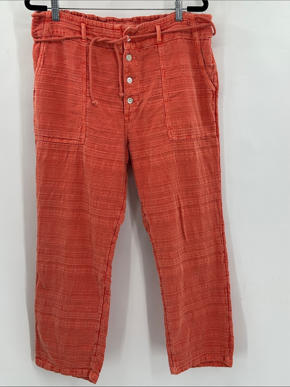 Sundance textured relaxed pant in Coral Color